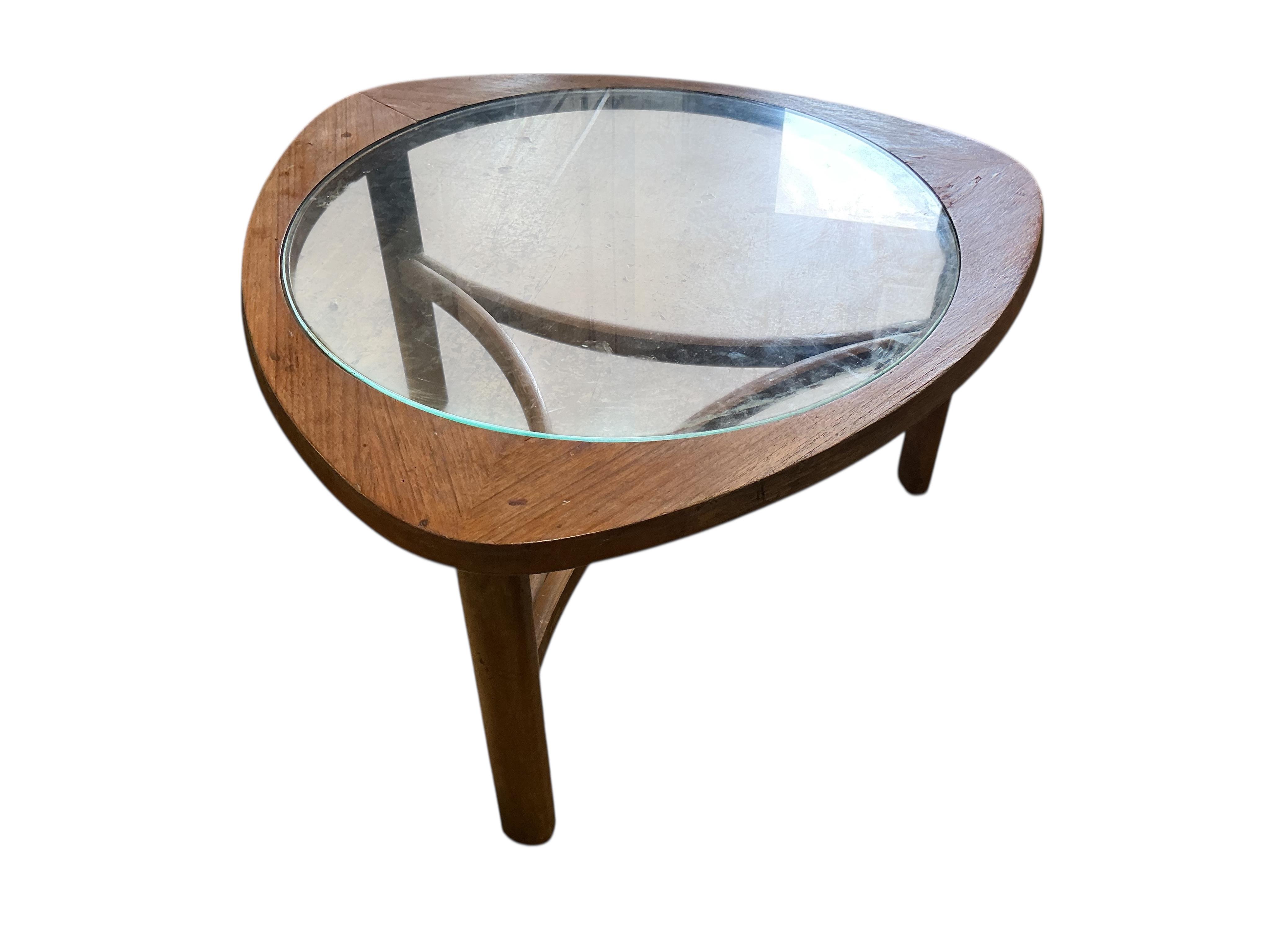 A G Plan style mid century coffee table, width 76cm, height 44cm